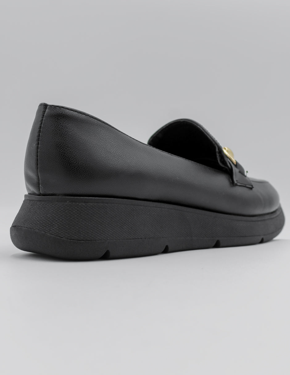 Mocasines Confort en Piel vegana Color Negro