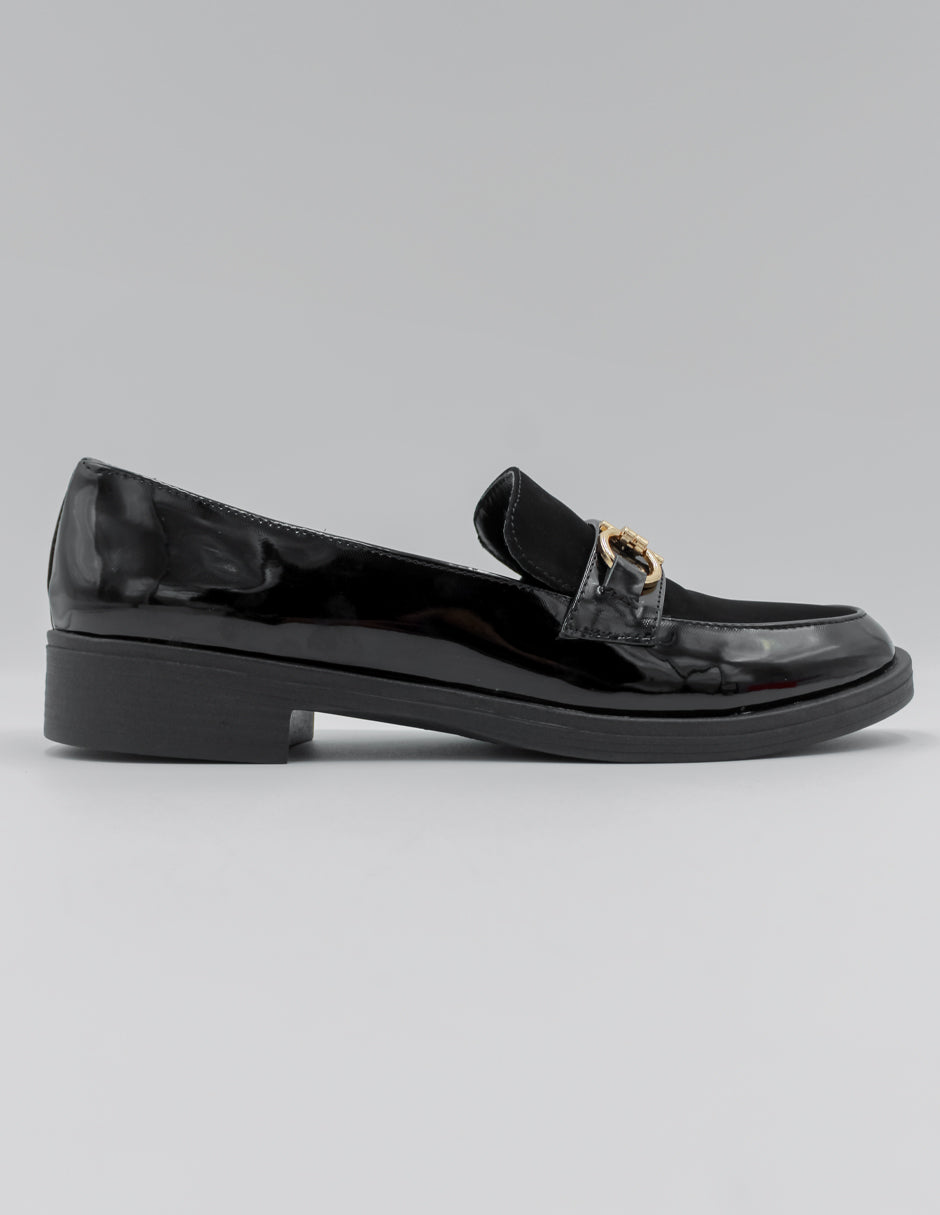 Mocasines Confort en Charol Color Negro