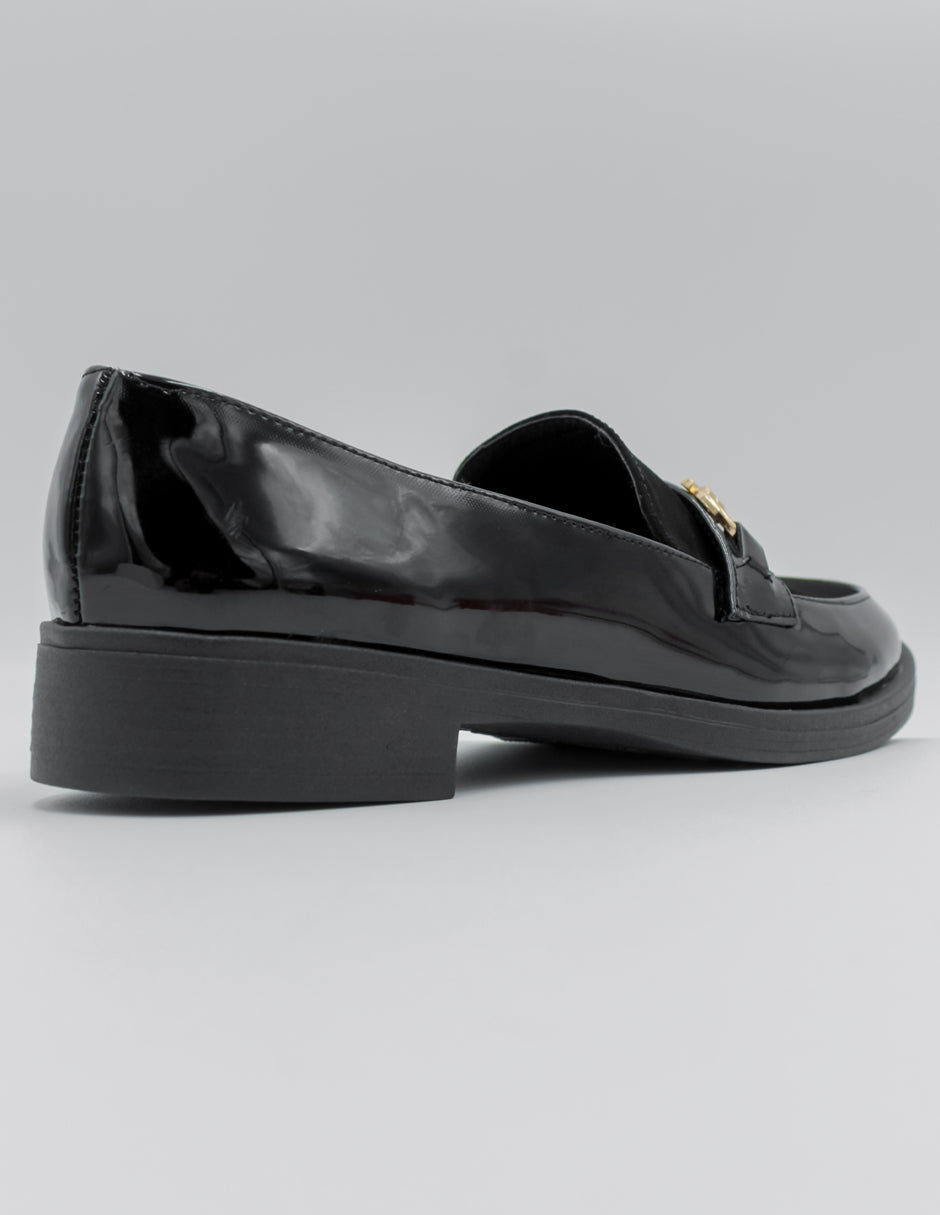 Mocasines Confort en Charol Color Negro