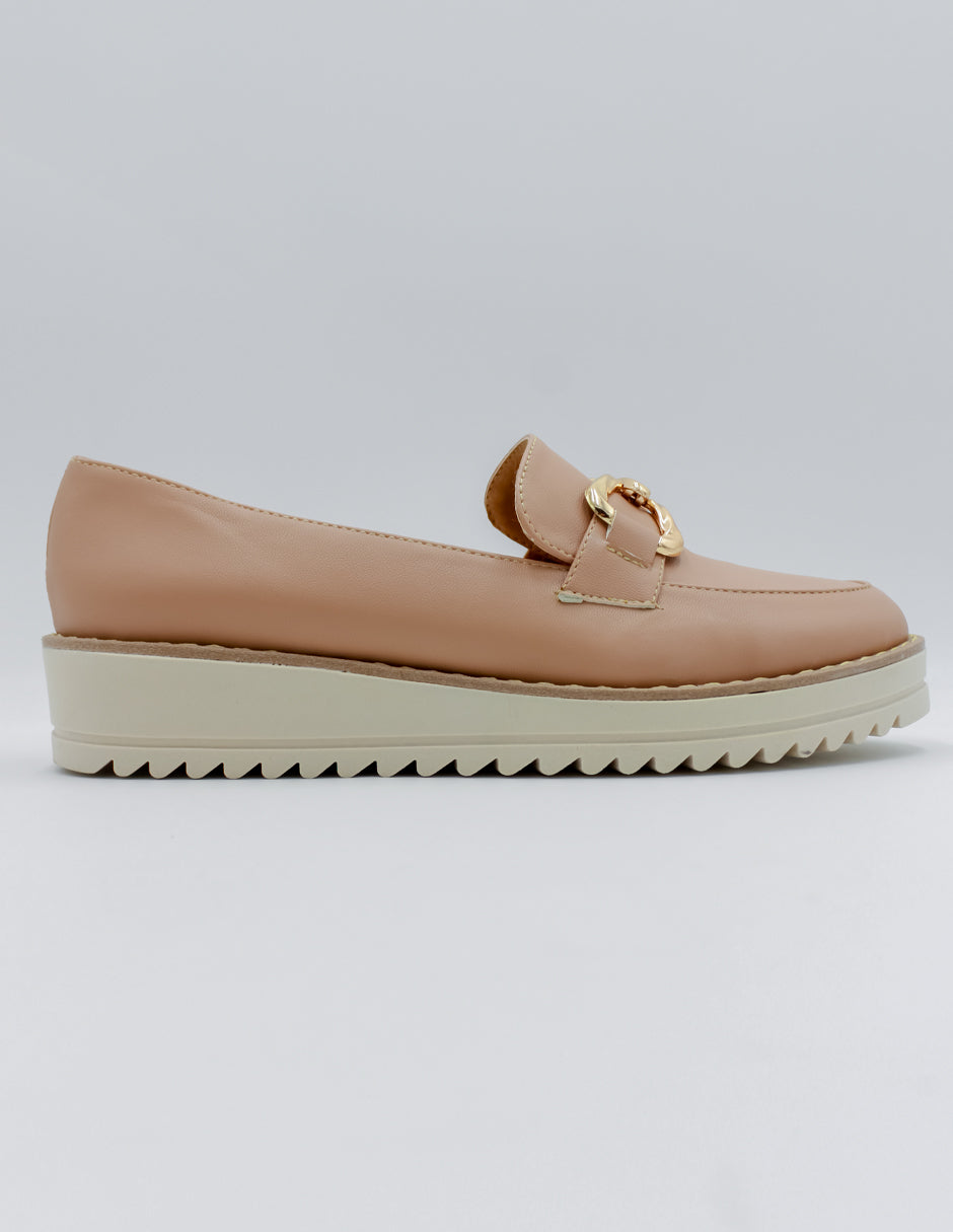 Mocasines Prim en Piel vegana Color Beige