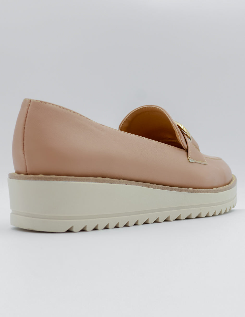 Mocasines Prim en Piel vegana Color Beige