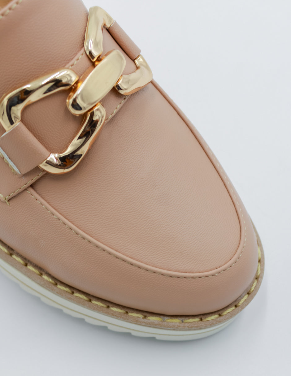 Mocasines Prim en Piel vegana Color Beige