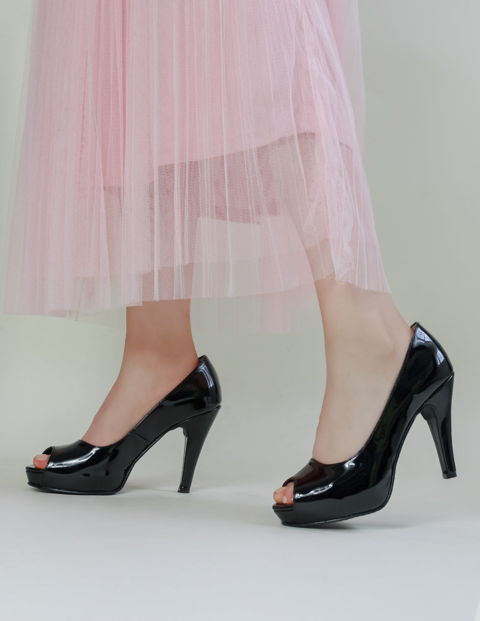 Zapatillas Classy en Charol – Negro
