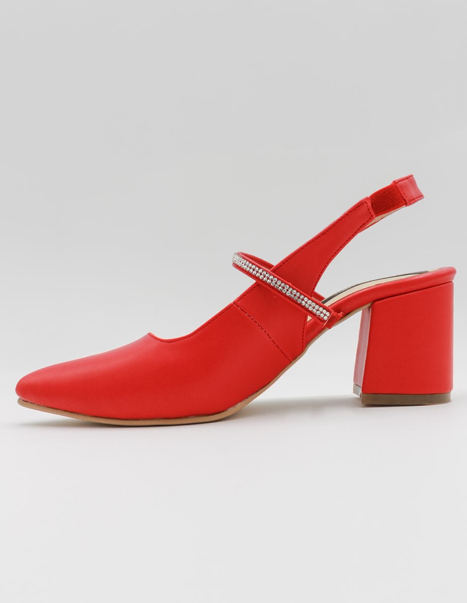 Zapatillas Stella en Piel vegana – Rojo