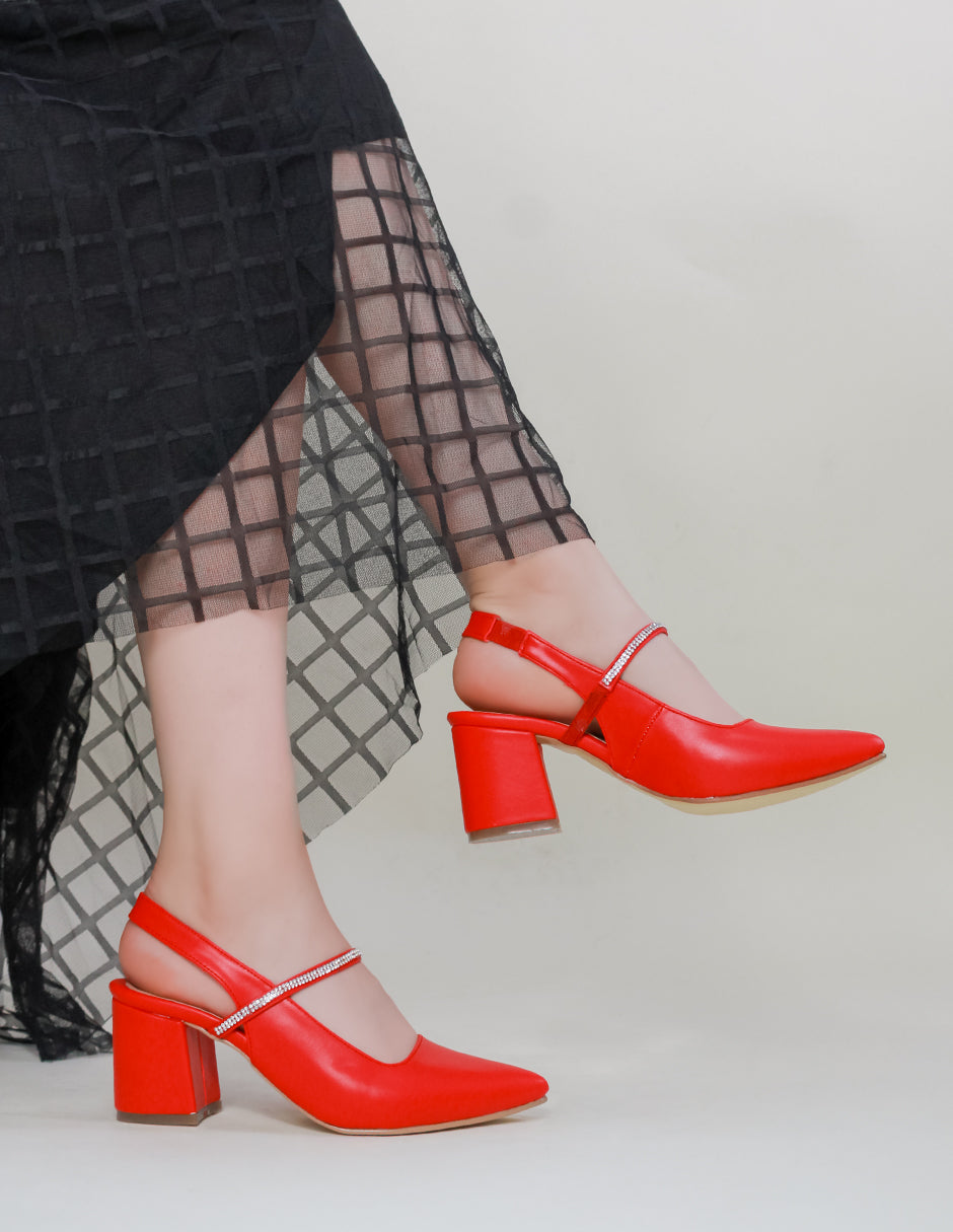 Zapatillas Stella en Piel vegana – Rojo