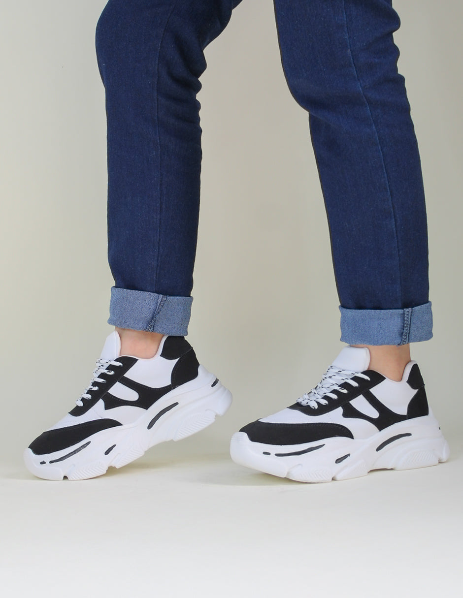 Tenis tipo deportivo  Girly en Piel vegana – Blanco