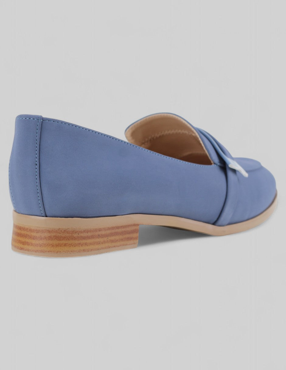 Mocasines Tender en Piel de durazno – Azul