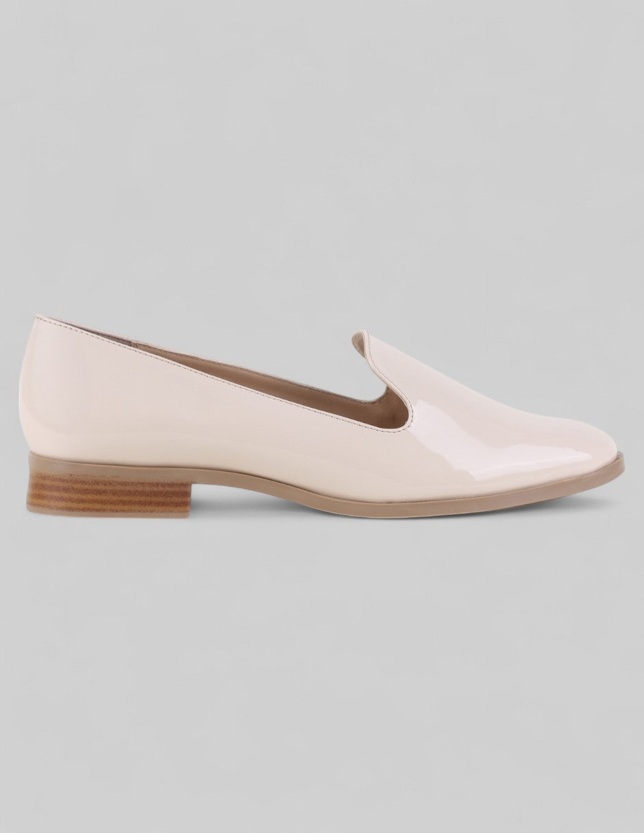 Mocasines Exterior Charol Color Beige  Para Mujer De RBCOLLECTION