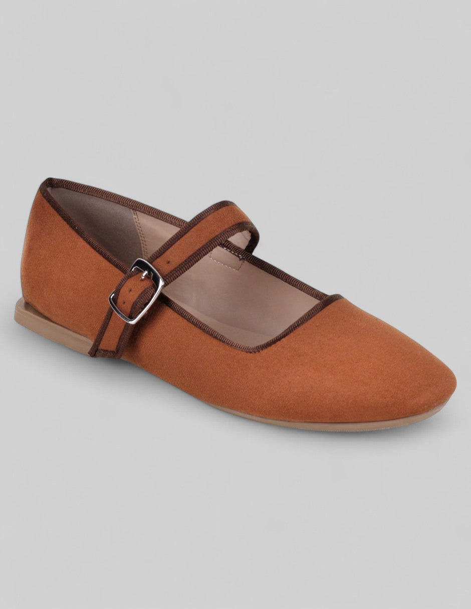 Mary jane Tender en Gamuza – Café