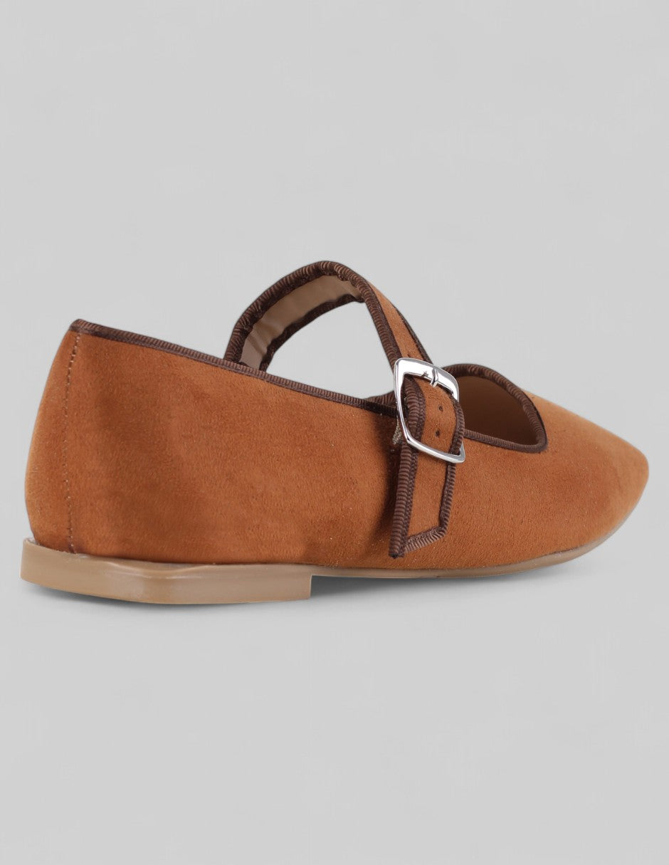 Mary jane Tender en Gamuza – Café