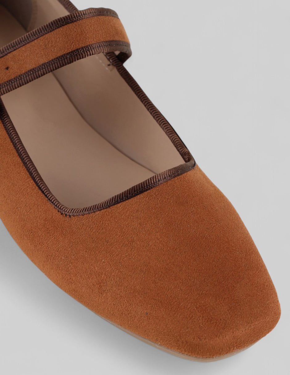 Mary jane Tender en Gamuza – Café