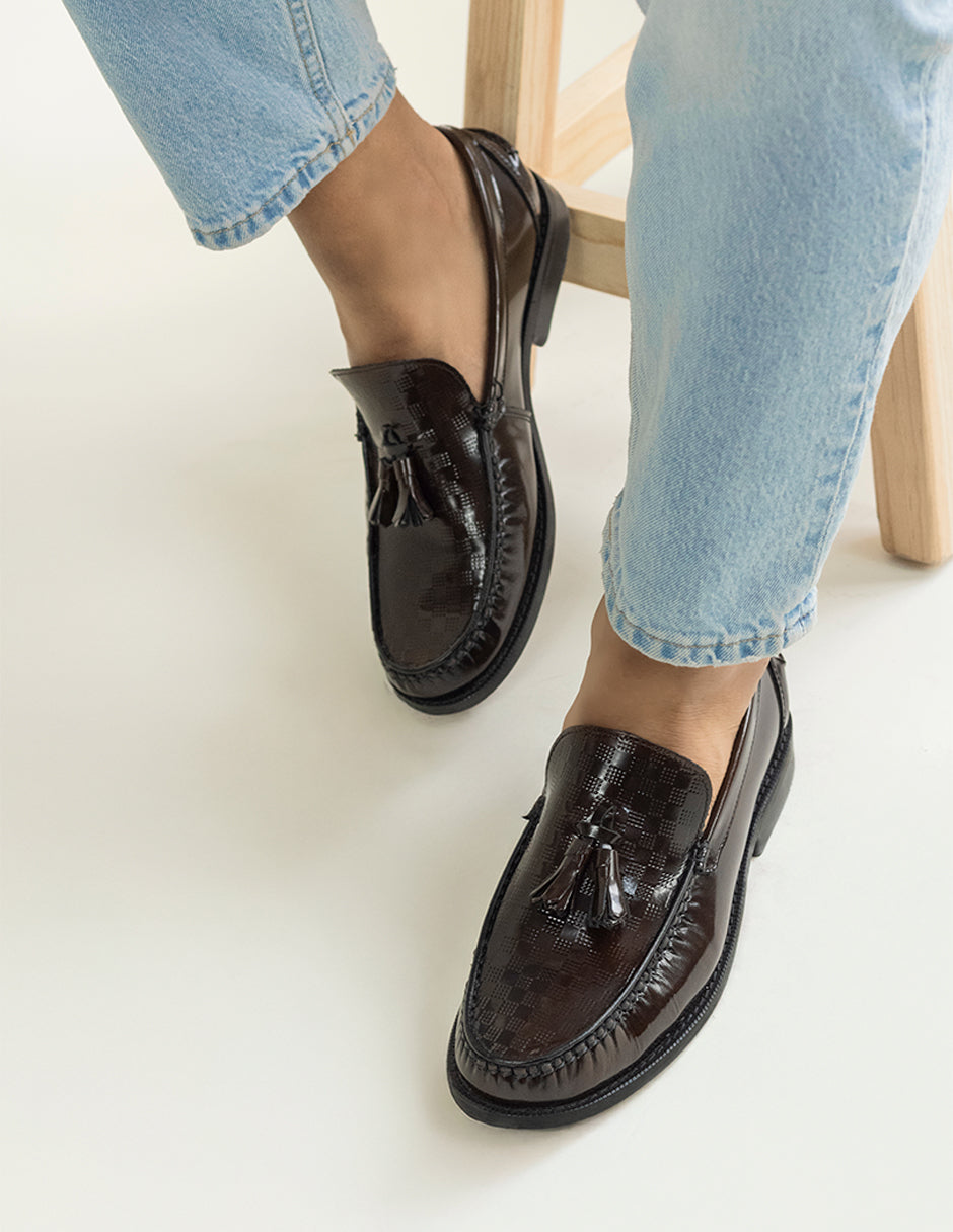 Mocasines Signature Line en Piel – Café