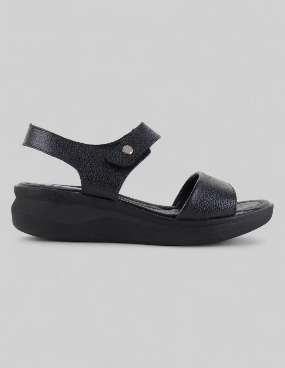 Sandalias con plataforma Comfort en Piel – Negro