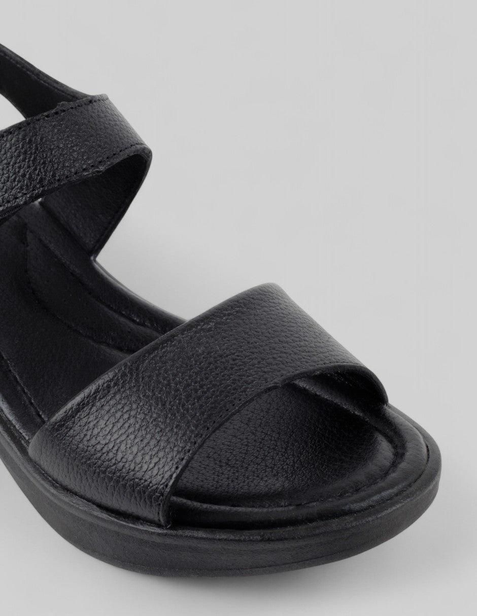 Sandalias con plataforma Comfort en Piel – Negro