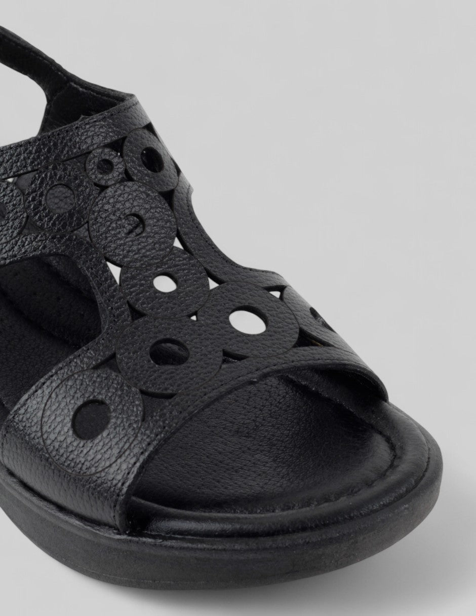 Sandalias con plataforma Comfort en Piel – Negro