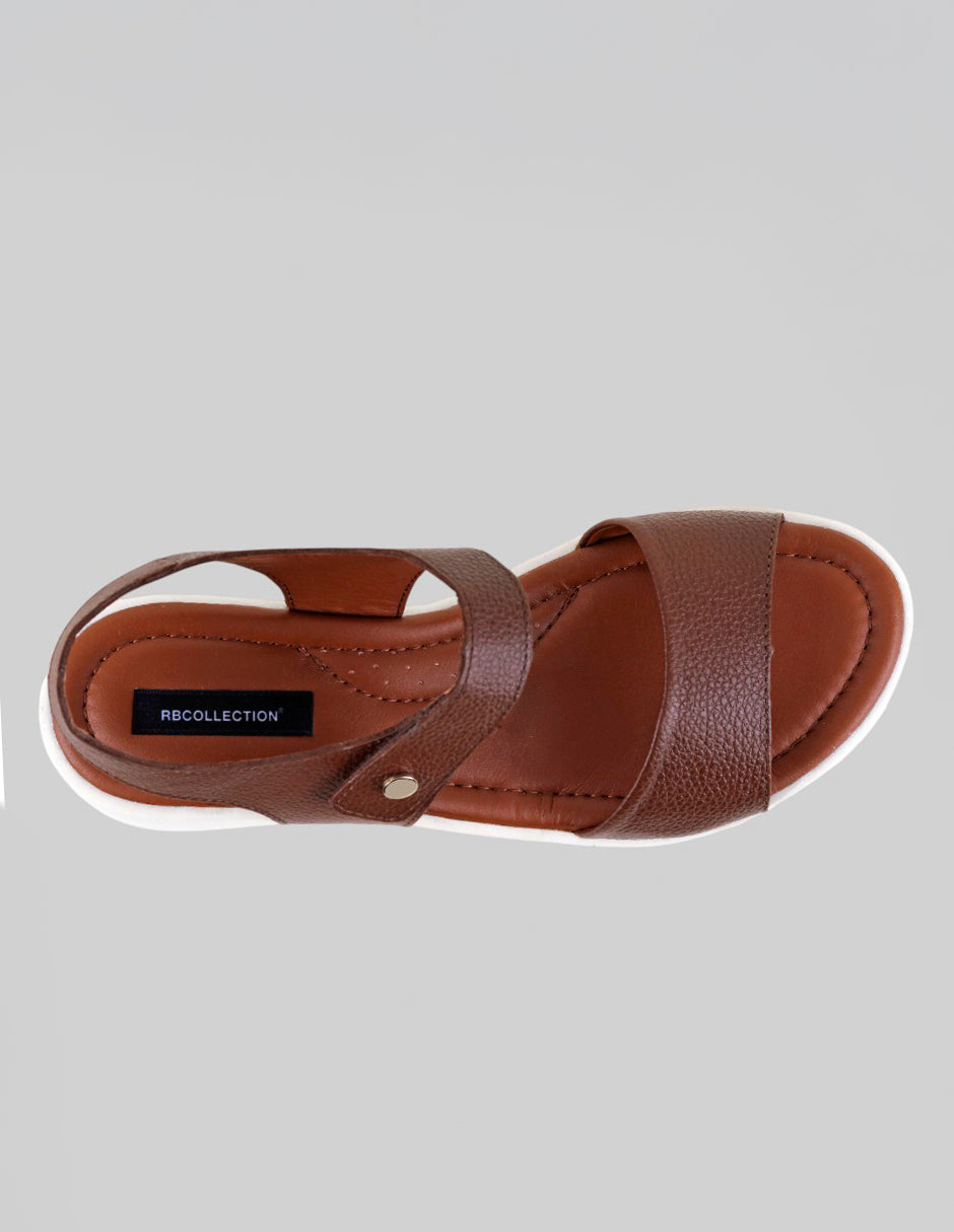 Sandalias con plataforma Comfort en Piel – Café