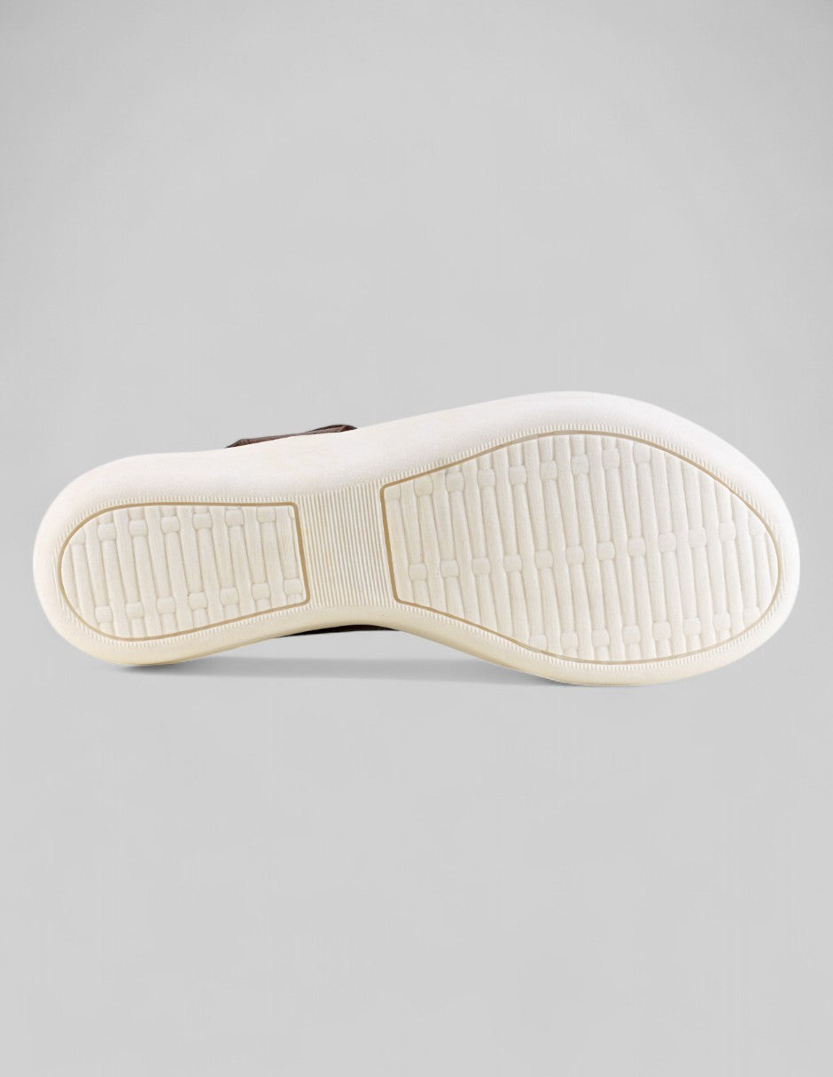Sandalias con plataforma Comfort en Piel – Café