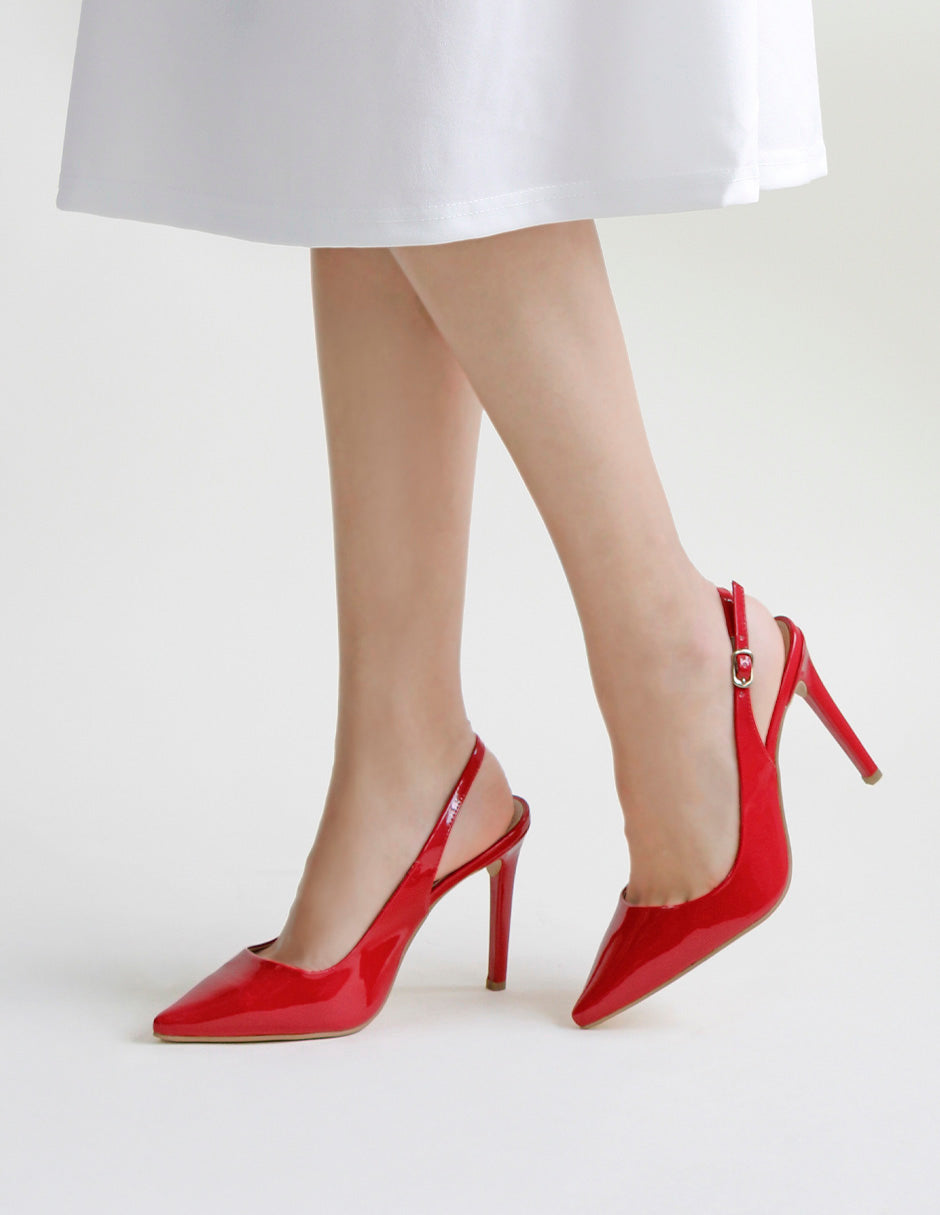 Zapatillas Exterior Charol Color Rojo Para Mujer De RBCOLLECTION