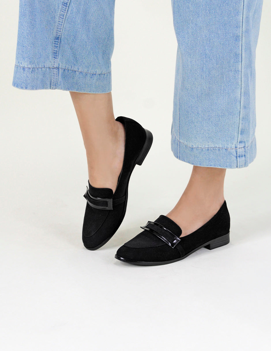 Mocasines Tender en Gamuza – Negro