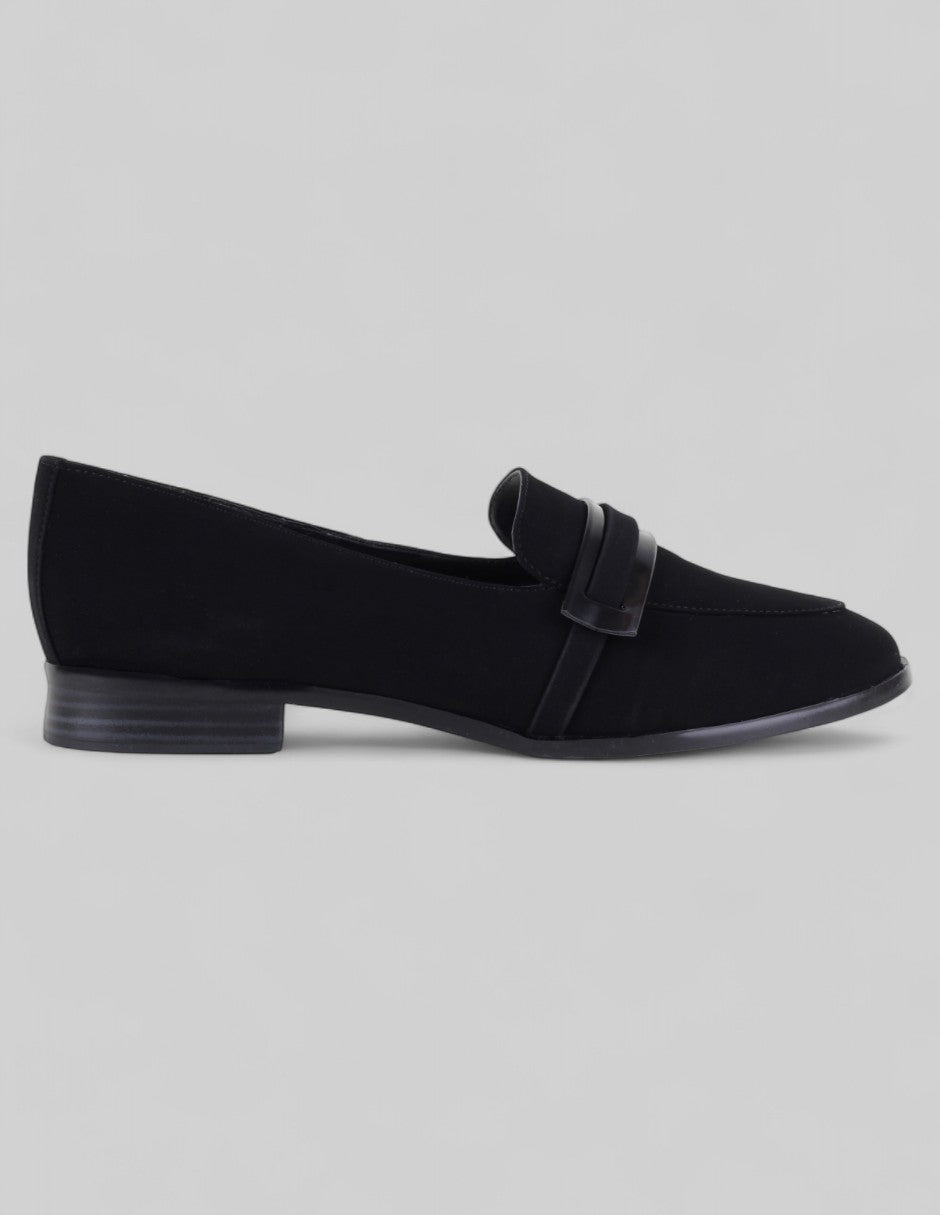 Mocasines Exterior Gamuza Color Negro Para Mujer De RBCOLLECTION