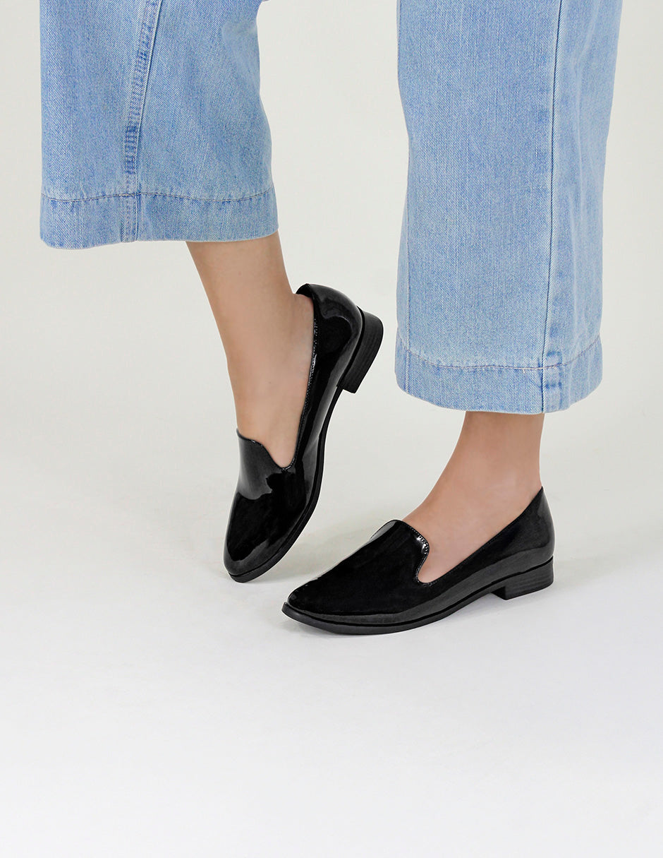 Mocasines Tender en Charol – Negro