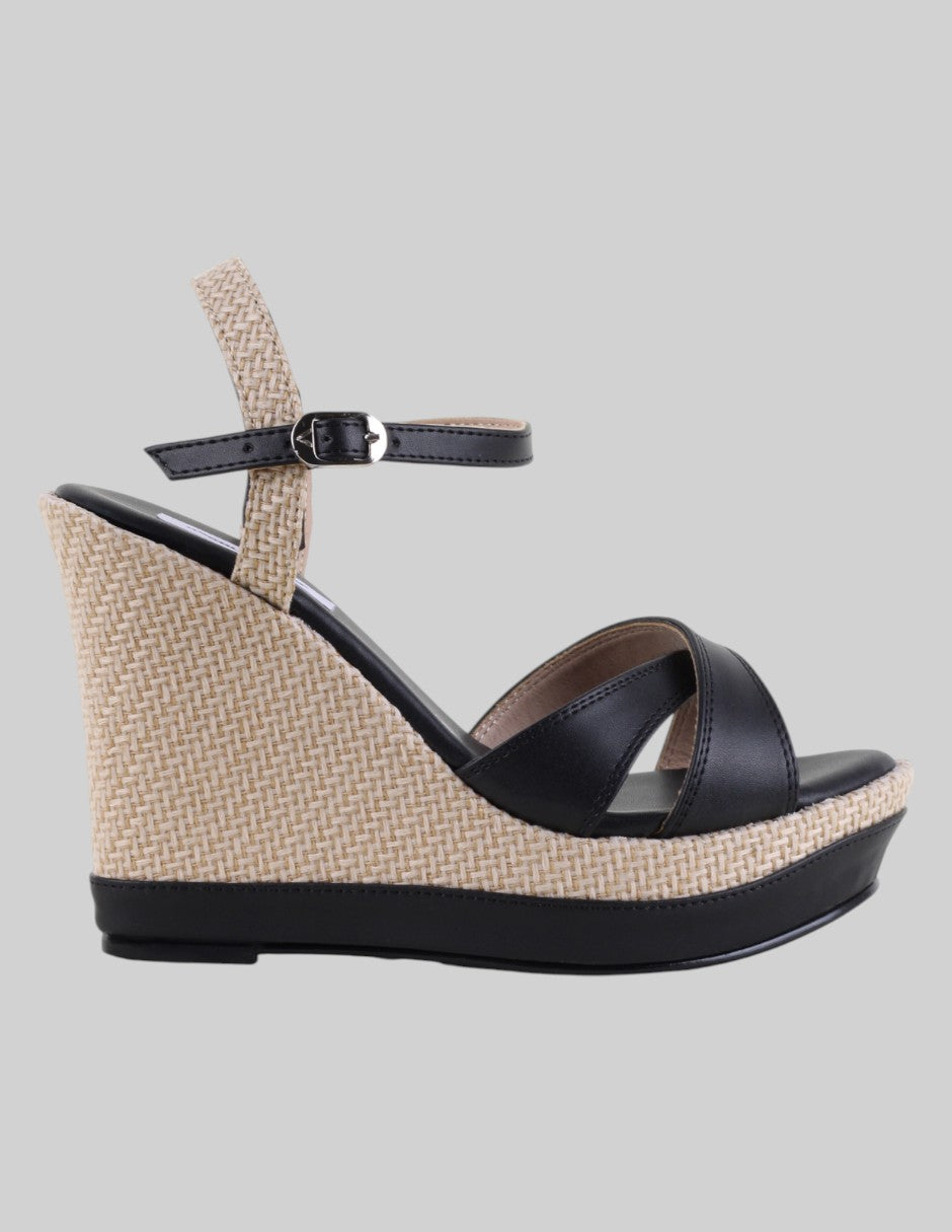 Sandalia con tacón Girl en Piel vegana – Negro