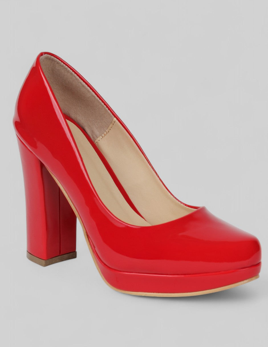 Zapatillas Exterior Charol Color Rojo Para Mujer De RBCOLLECTION