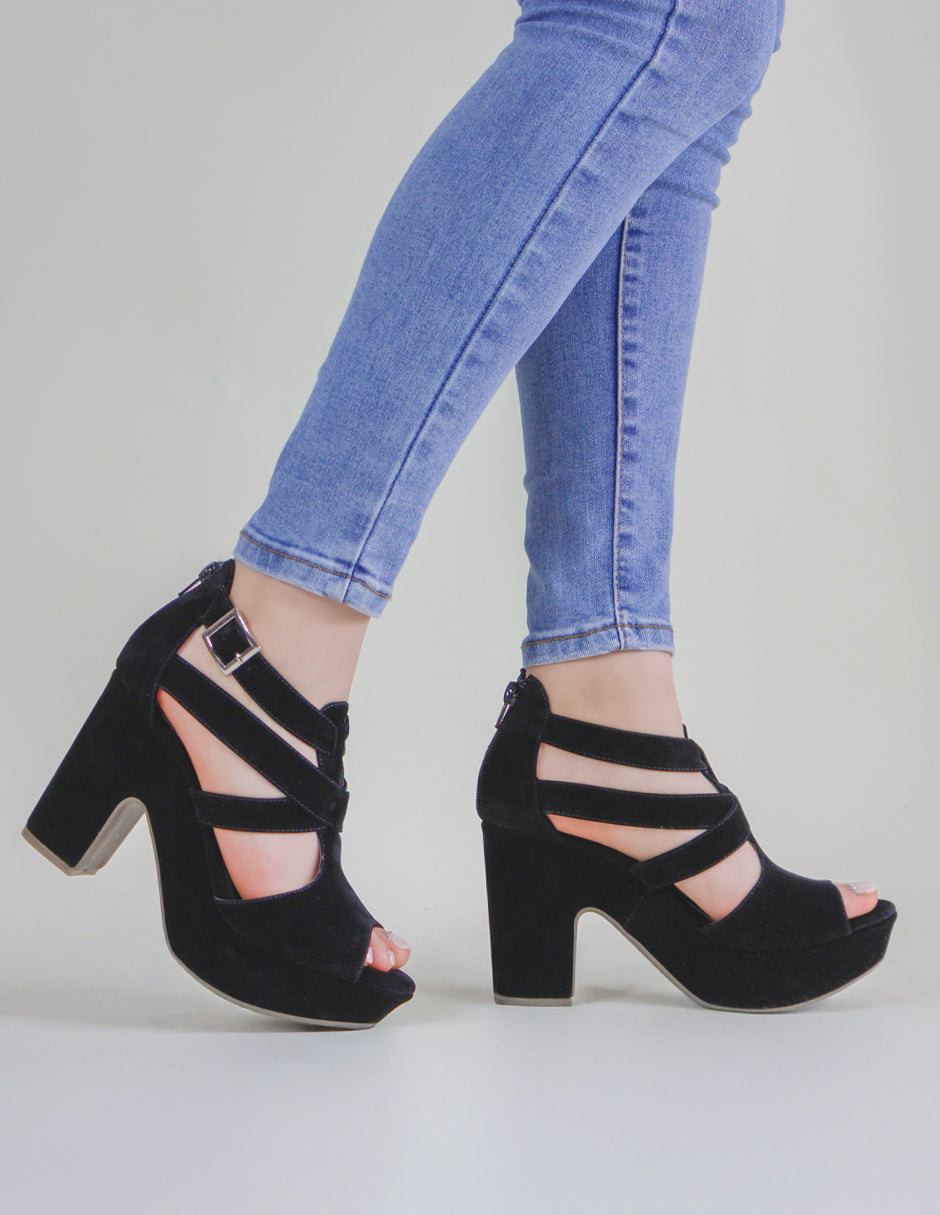 Sandalia con tacón Classy en Mujer – Negro