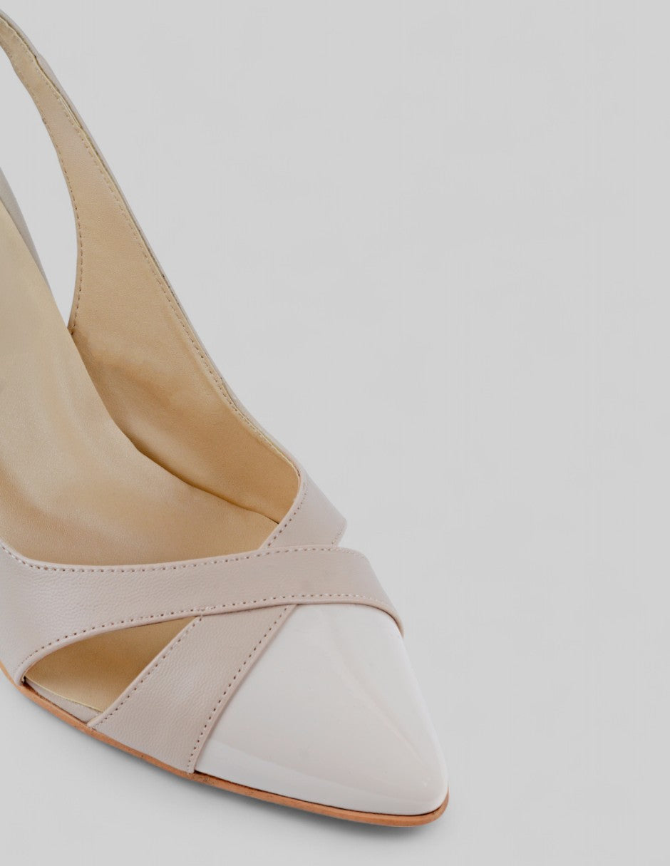 Zapatillas Vélina en Piel vegana – Beige