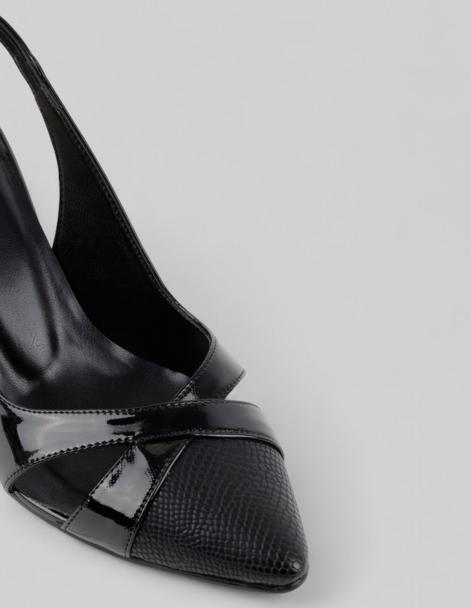 Zapatillas Vélina en Piel vegana – Negro