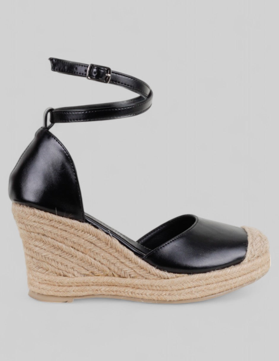 Tacón puente Drop Day en Piel vegana – Negro