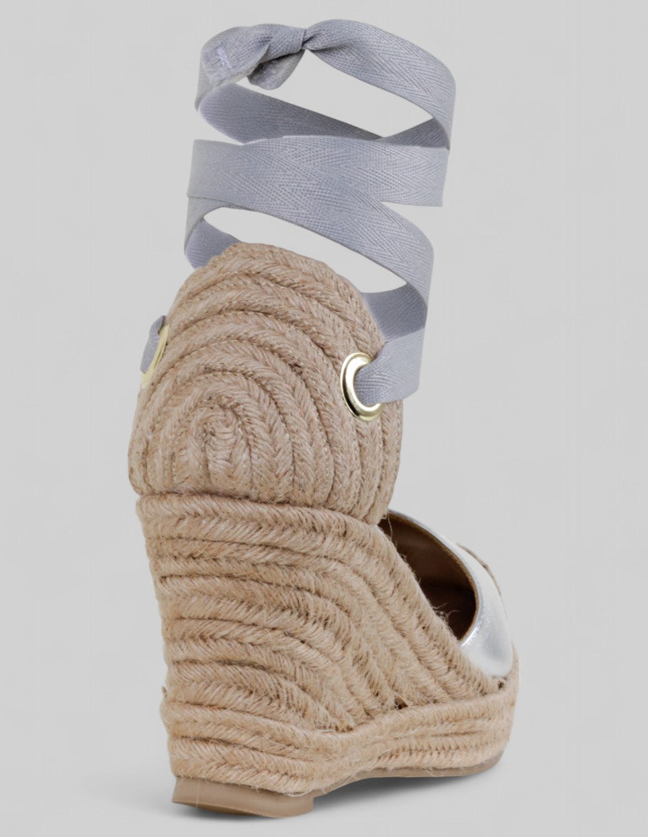 Tacón puente Drop Day en Sintético – Plata