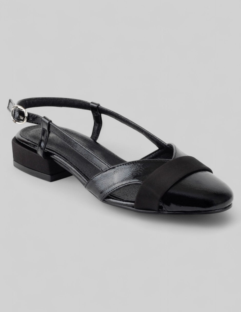 Flats clásicas Drop Day en Piel vegana – Negro