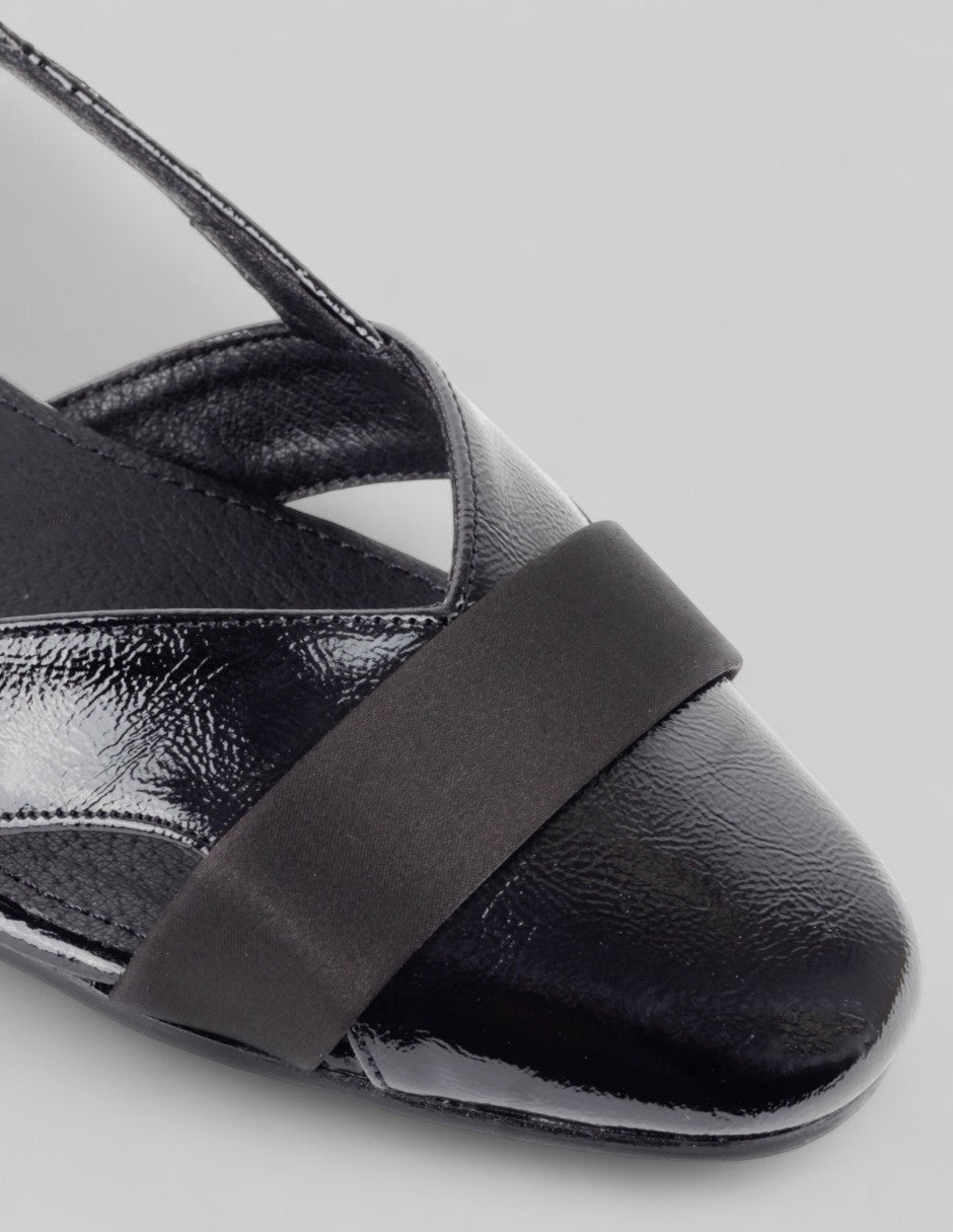 Flats clásicas Drop Day en Piel vegana – Negro