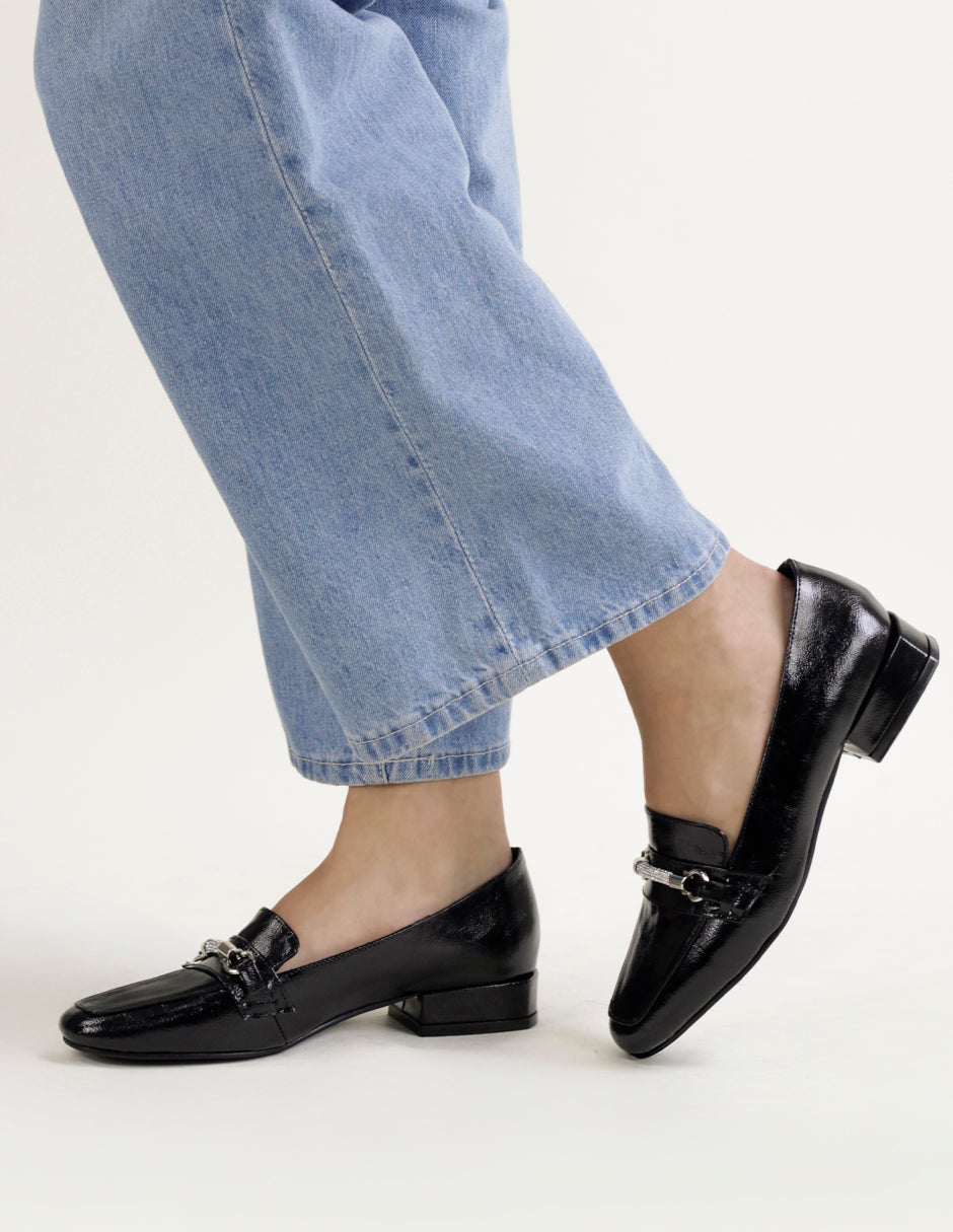 Mocasines Drop Day en Piel vegana – Negro