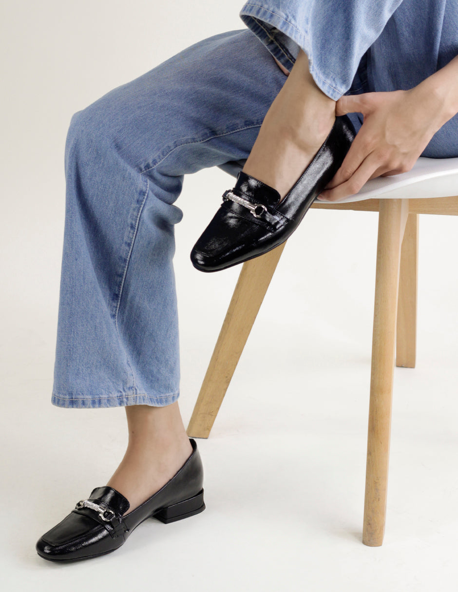 Mocasines Drop Day en Piel vegana – Negro