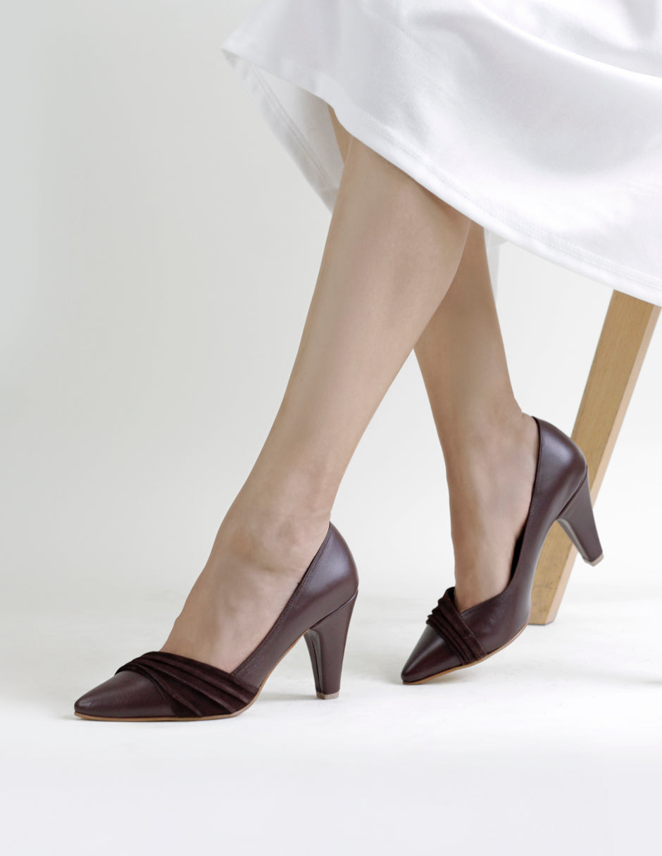 Zapatillas Lysanne en Piel – Café