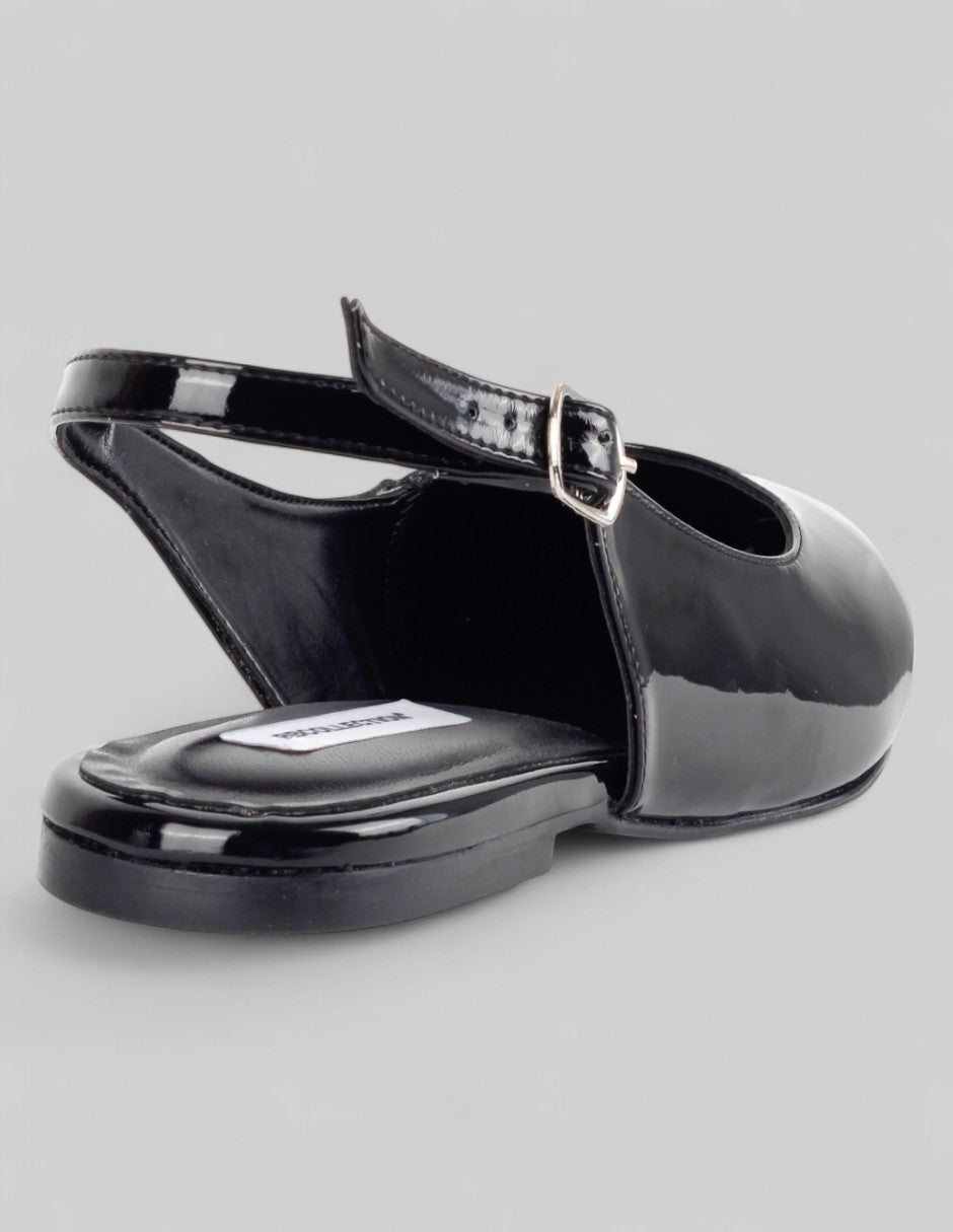 Flats puntales Liane  en Charol – Negro