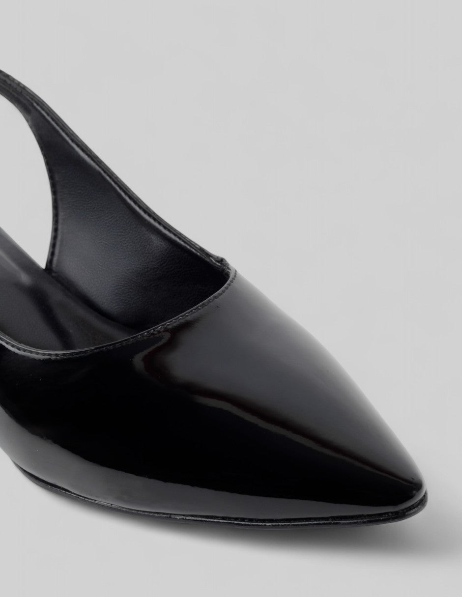 Flats puntales Liane  en Charol – Negro
