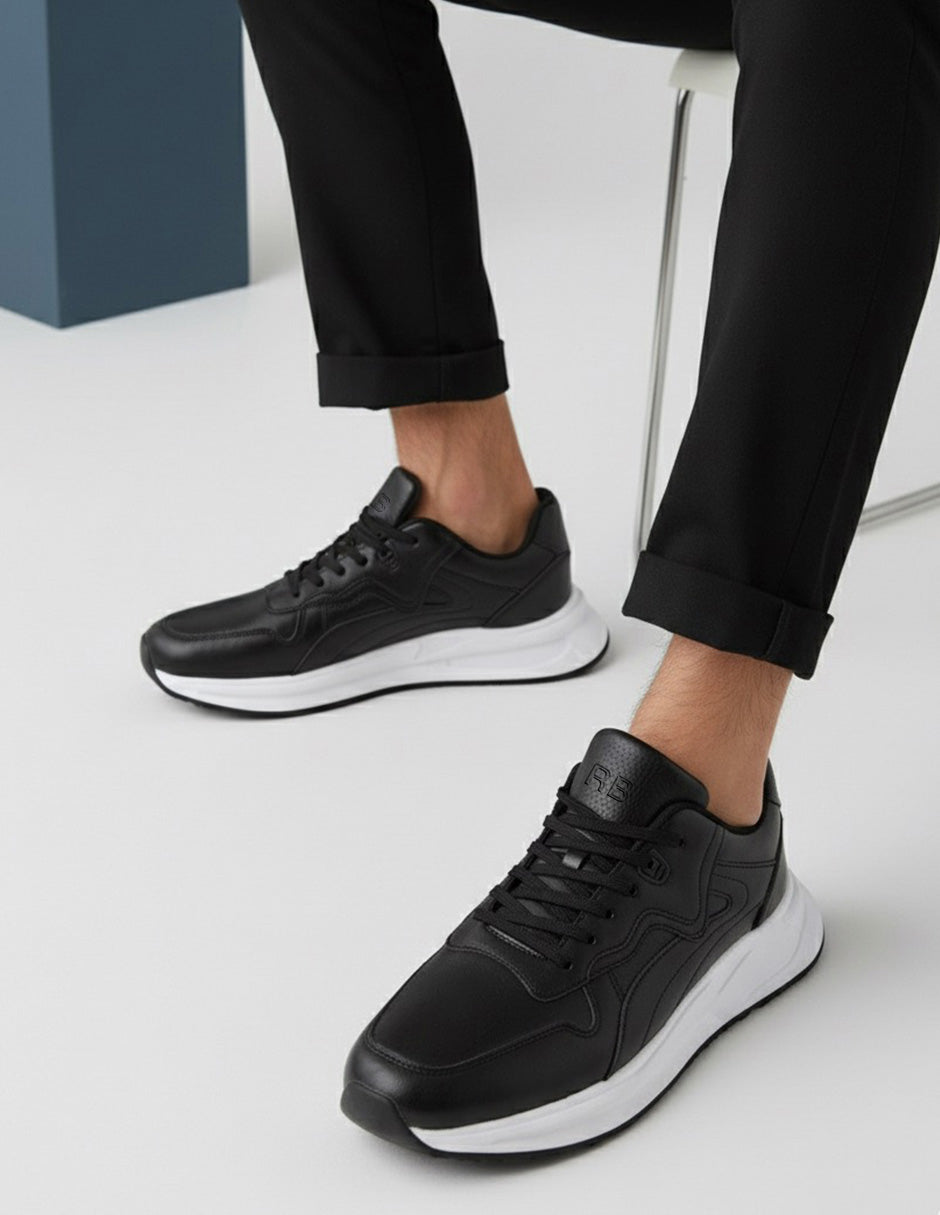 Tenis tipo deportivo   Urban trace en Piel – Negro