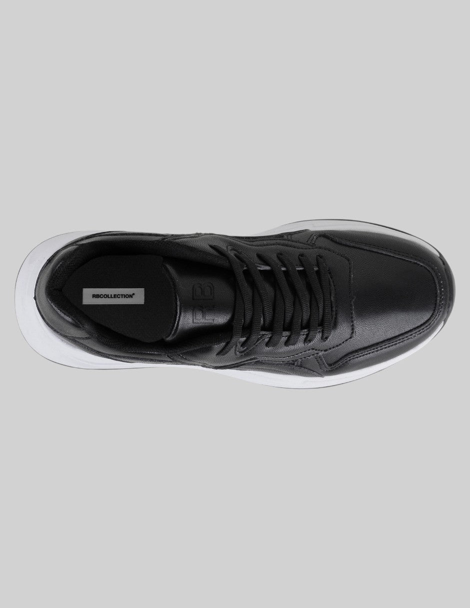 Tenis tipo deportivo  Urban trace en Piel vegana – Negro