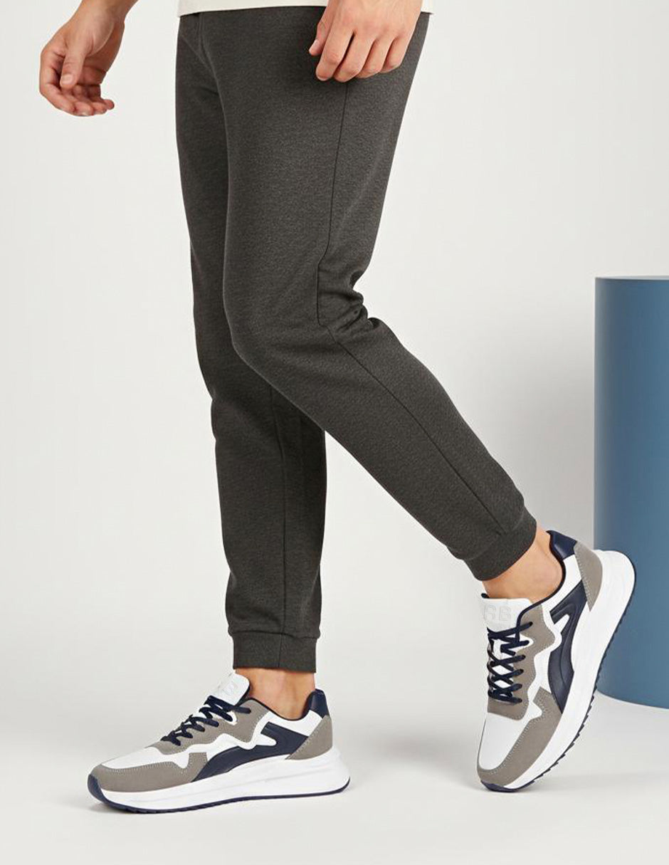 Tenis tipo deportivo  Urban trace en Piel vegana – Gris
