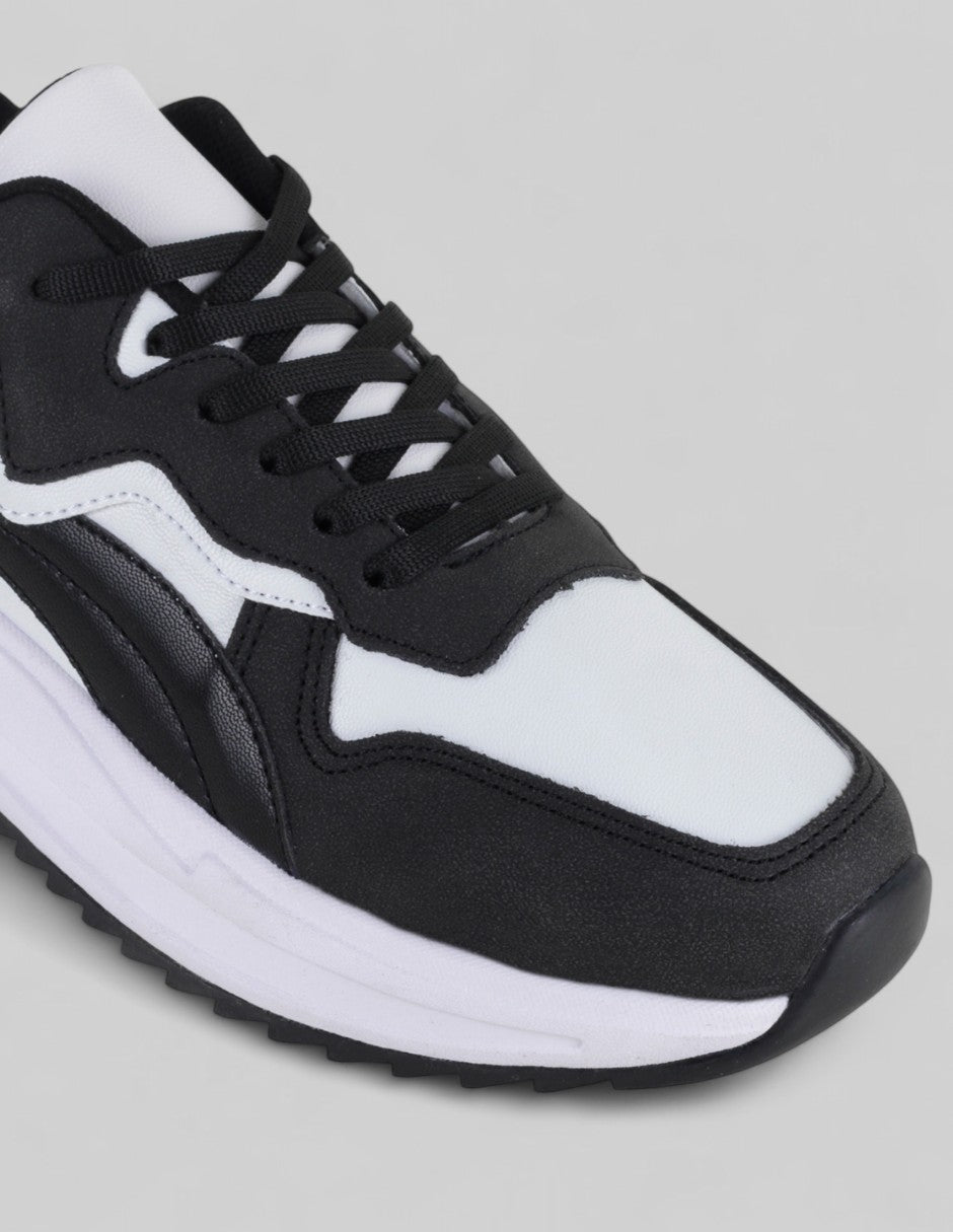 Tenis tipo deportivo  Urban trace en Piel vegana – Negro