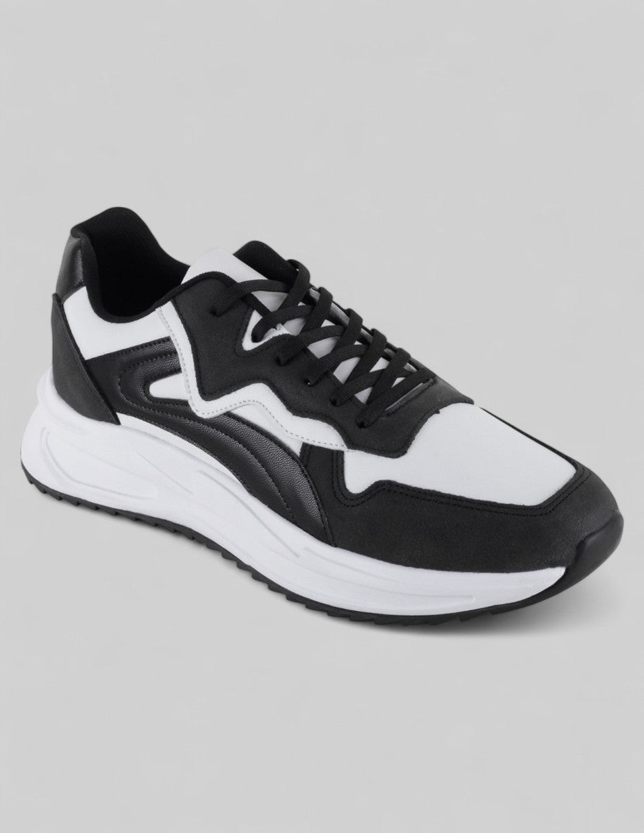Tenis tipo deportivo Exterior Piel vegana Color Negro Para Hombre De RBCOLLECTION
