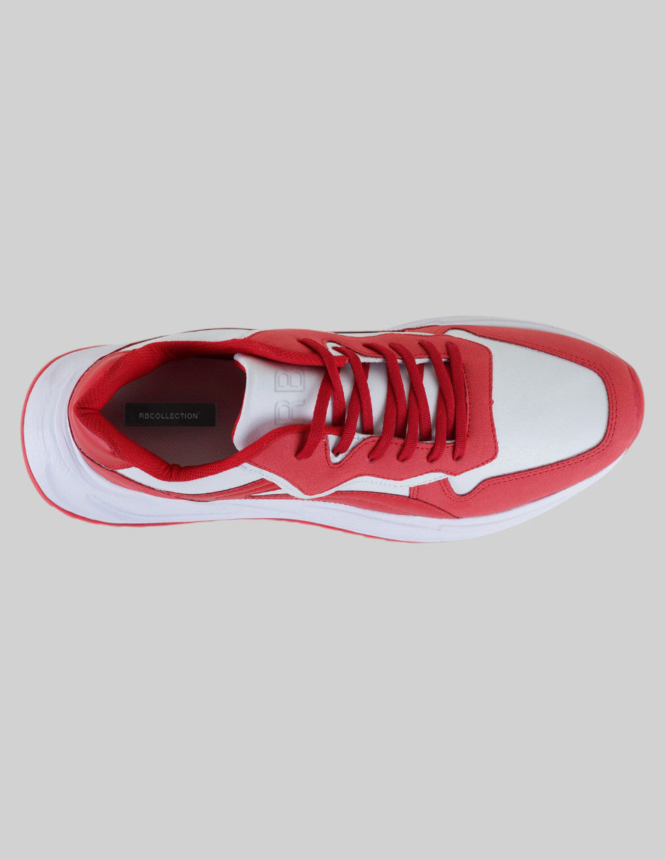 Tenis tipo deportivo  Urban trace en Piel vegana – Rojo