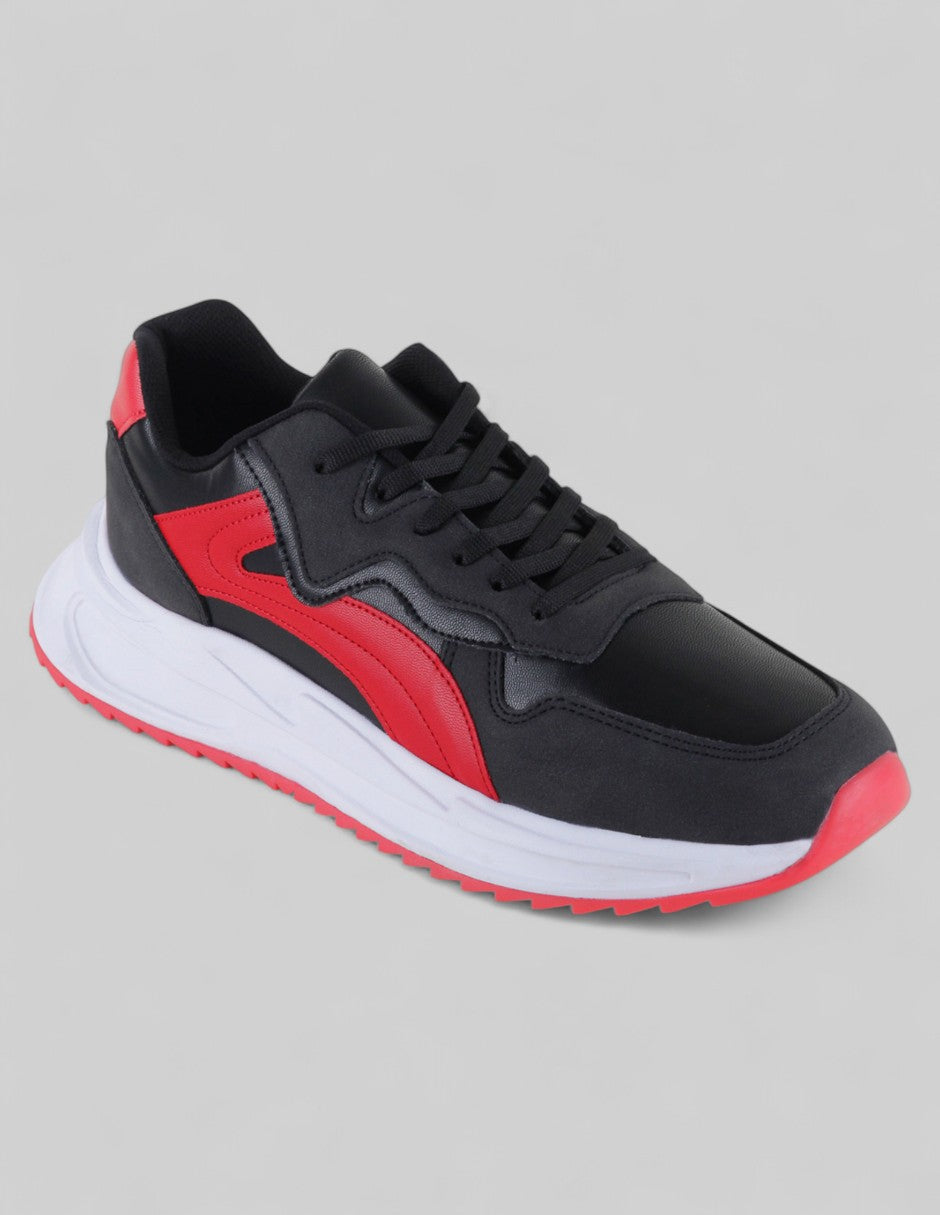 Tenis tipo deportivo Exterior Piel vegana Color Negro Para Hombre De RBCOLLECTION
