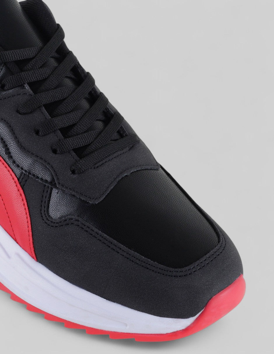 Tenis tipo deportivo  Urban trace en Piel vegana – Negro