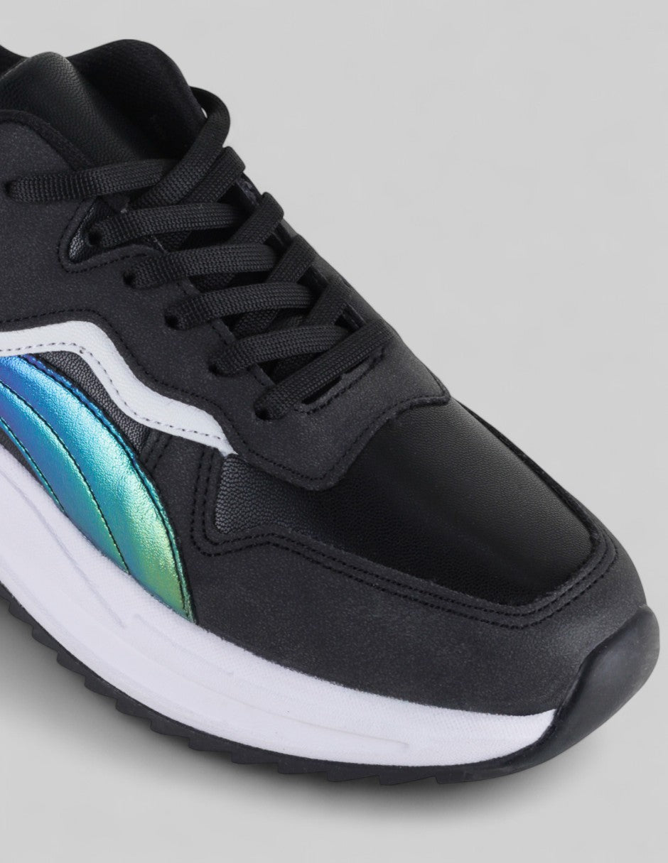 Tenis tipo deportivo  Urban trace en Piel vegana – Negro