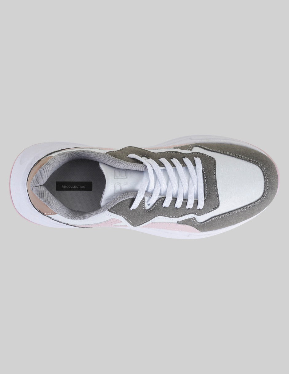 Tenis tipo deportivo  Urban trace en Piel vegana – Gris