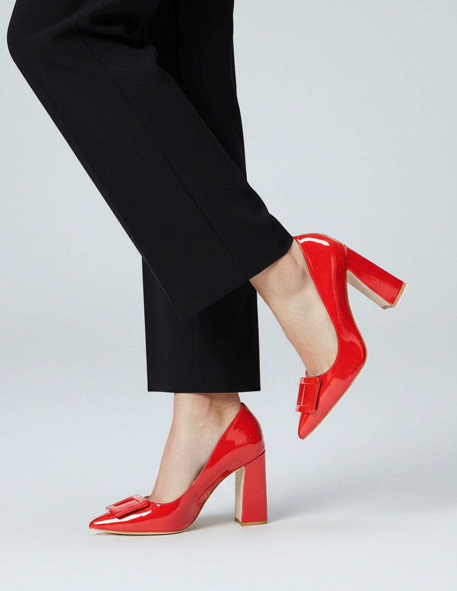 Zapatillas Tender en CHAROL – Rojo